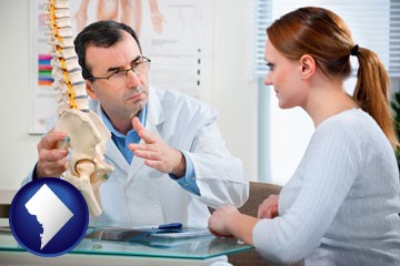 chiropractic clinic with Washington, DC icon