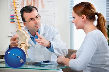 chiropractic clinic with Hawaii icon