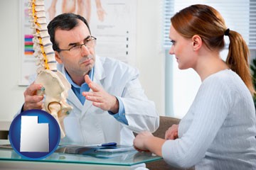 chiropractic clinic with Utah icon